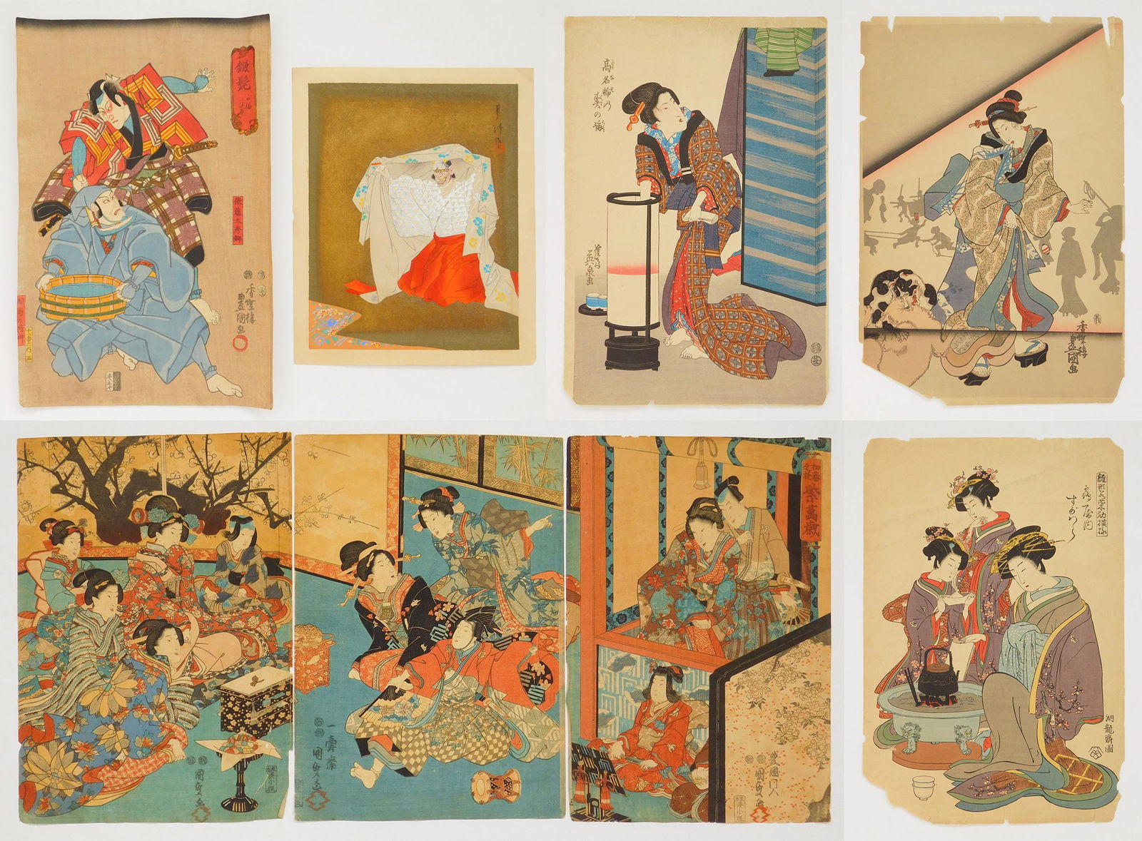 6 Japanese woodblocks (1 of 7)