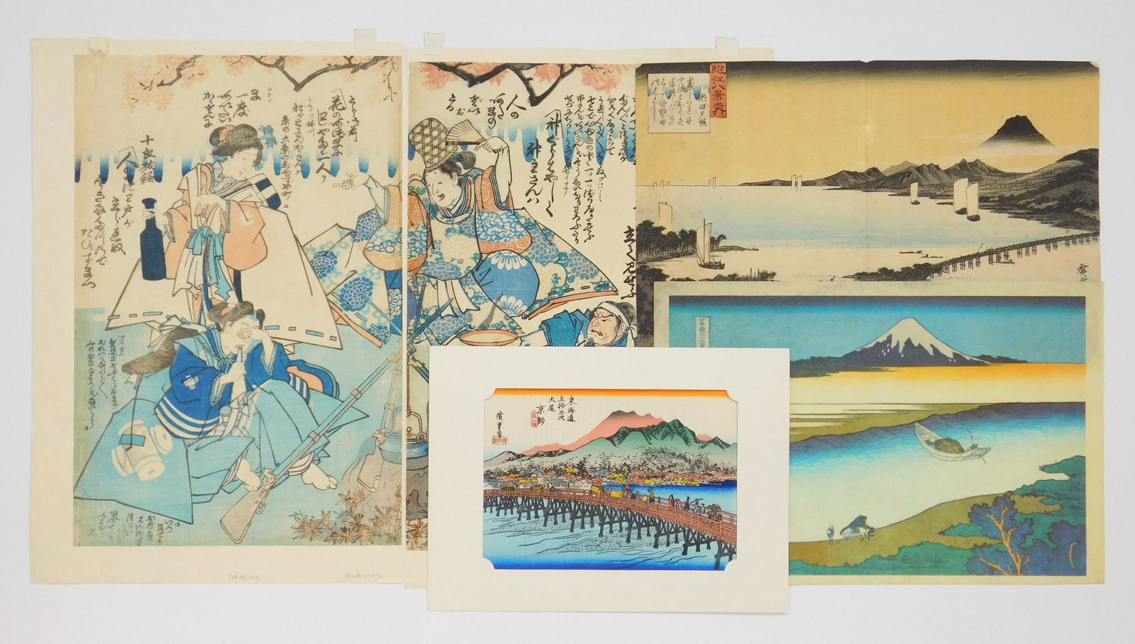 4 Japanese woodblocks (1 of 5)