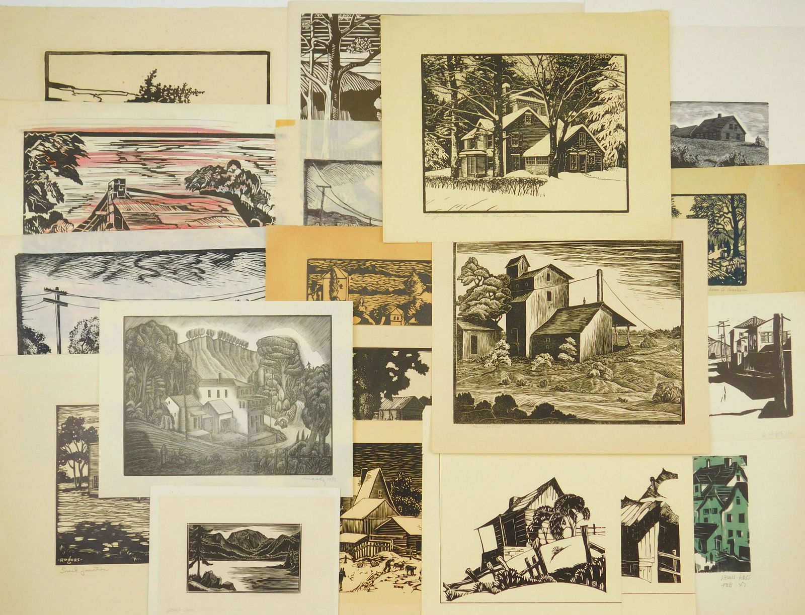 20 American block prints (1 of 5)