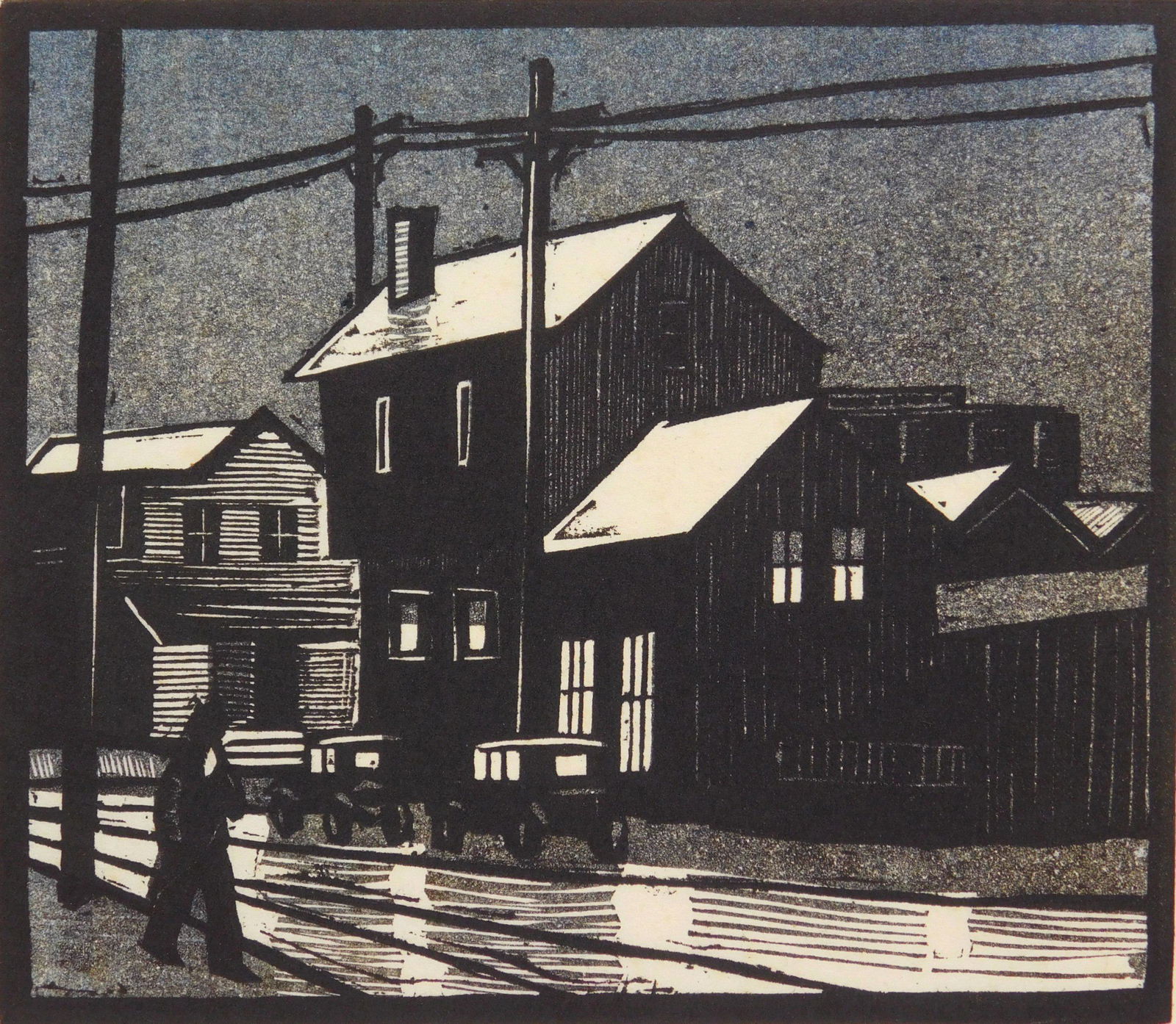 George Barford chiaroscuro woodcut (1 of 4)