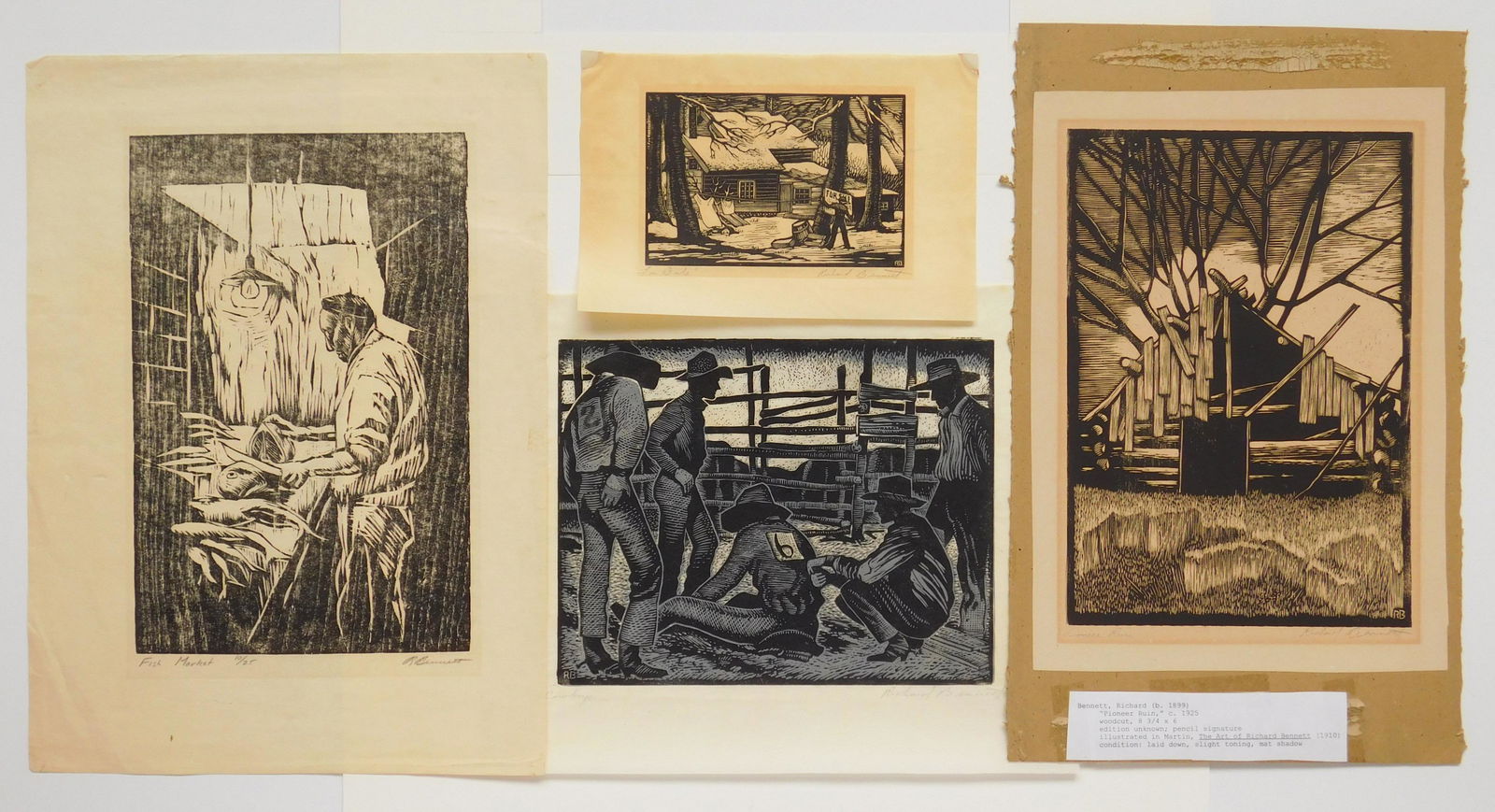 4 Richard Bennett relief prints (1 of 12)