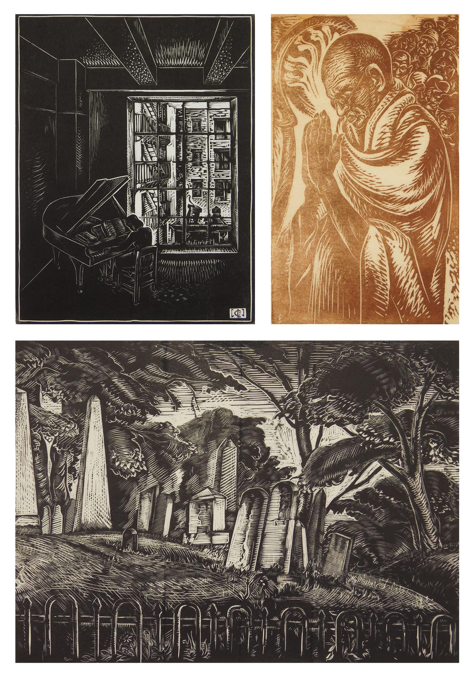 3 Letterio Calapai woodcuts (1 of 12)