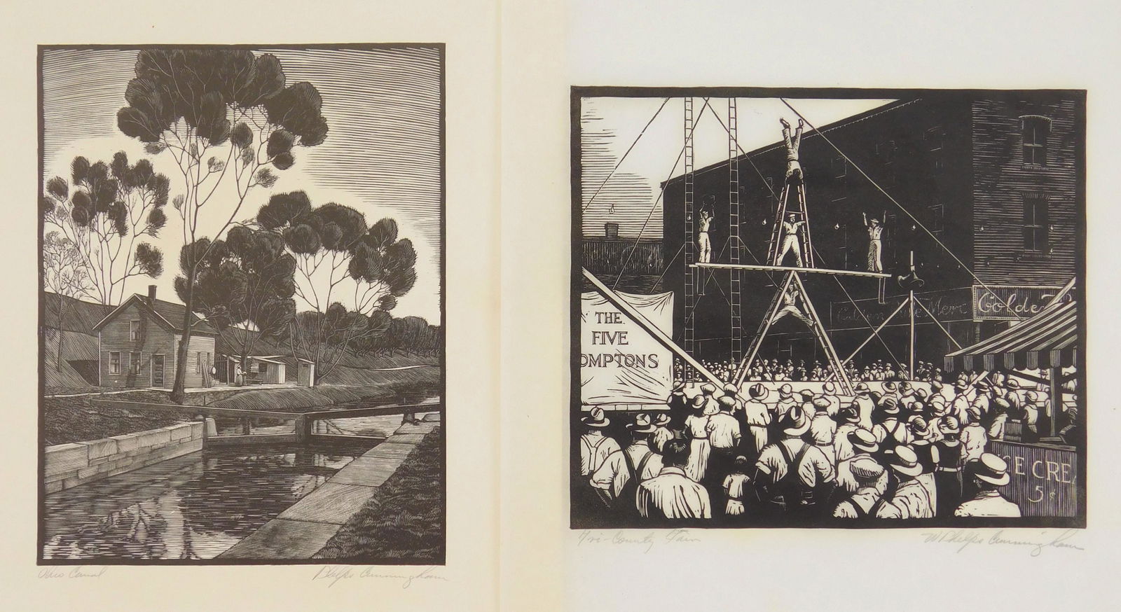 2 W. Phelps Cunningham wood engravings (1 of 9)