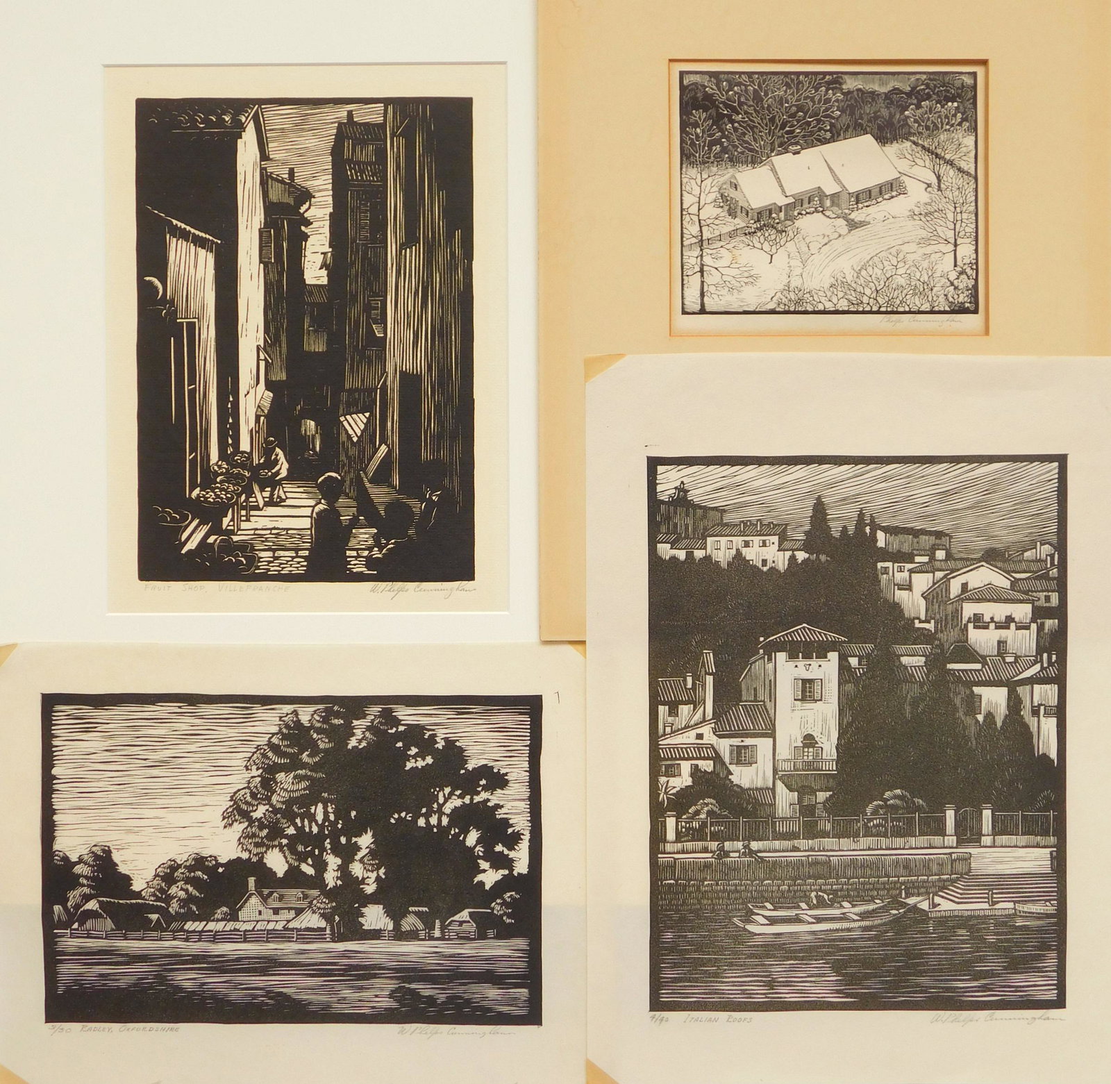 4 W. Phelps Cunningham woodcuts (1 of 10)