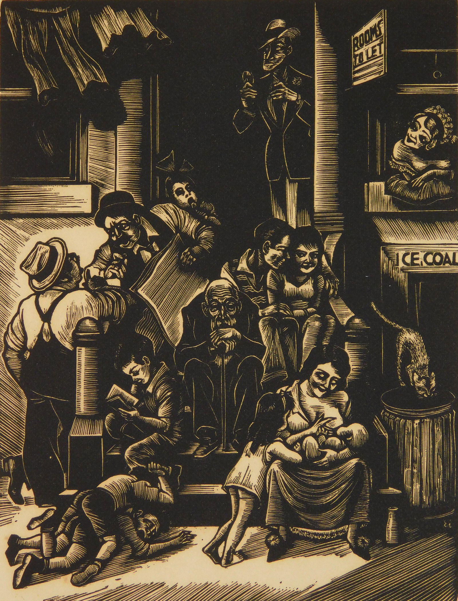 Fritz Eichenberg wood engraving (1 of 5)