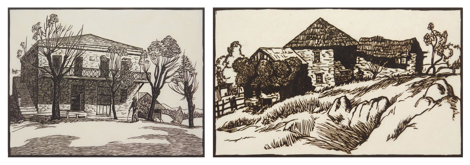 2 Franz Geritz woodblocks (1 of 9)