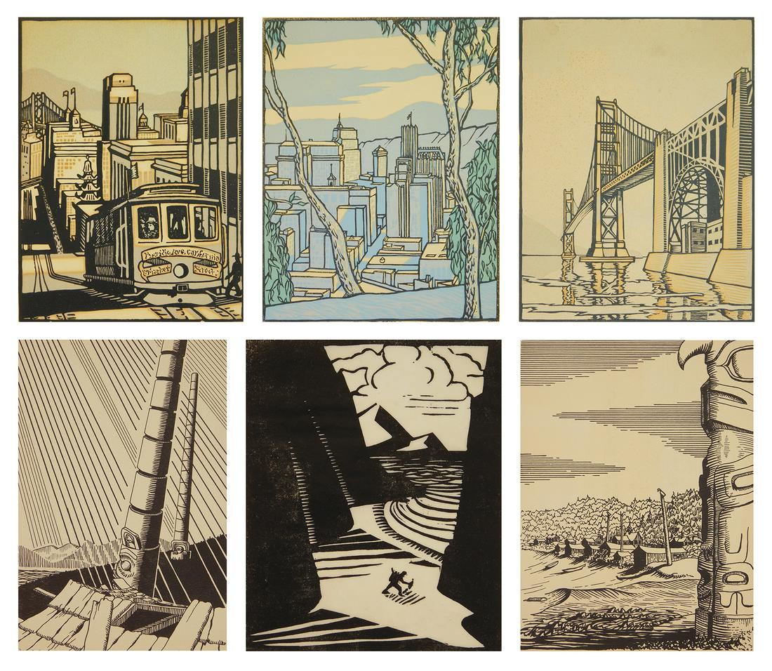 6 Robert B. Inverarity woodblocks (1 of 14)