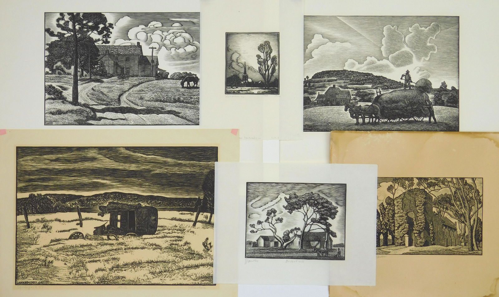 6 Julius J. Lankes woodblocks (1 of 8)