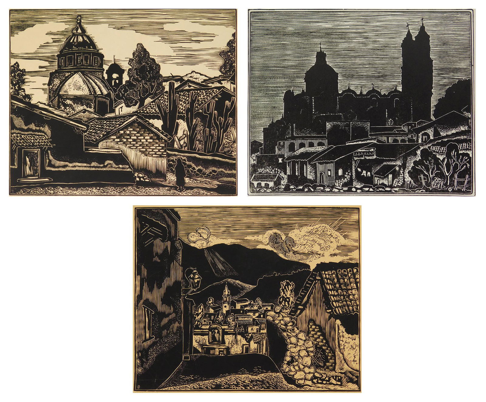 3 Carl Pappes woodcuts (1 of 12)