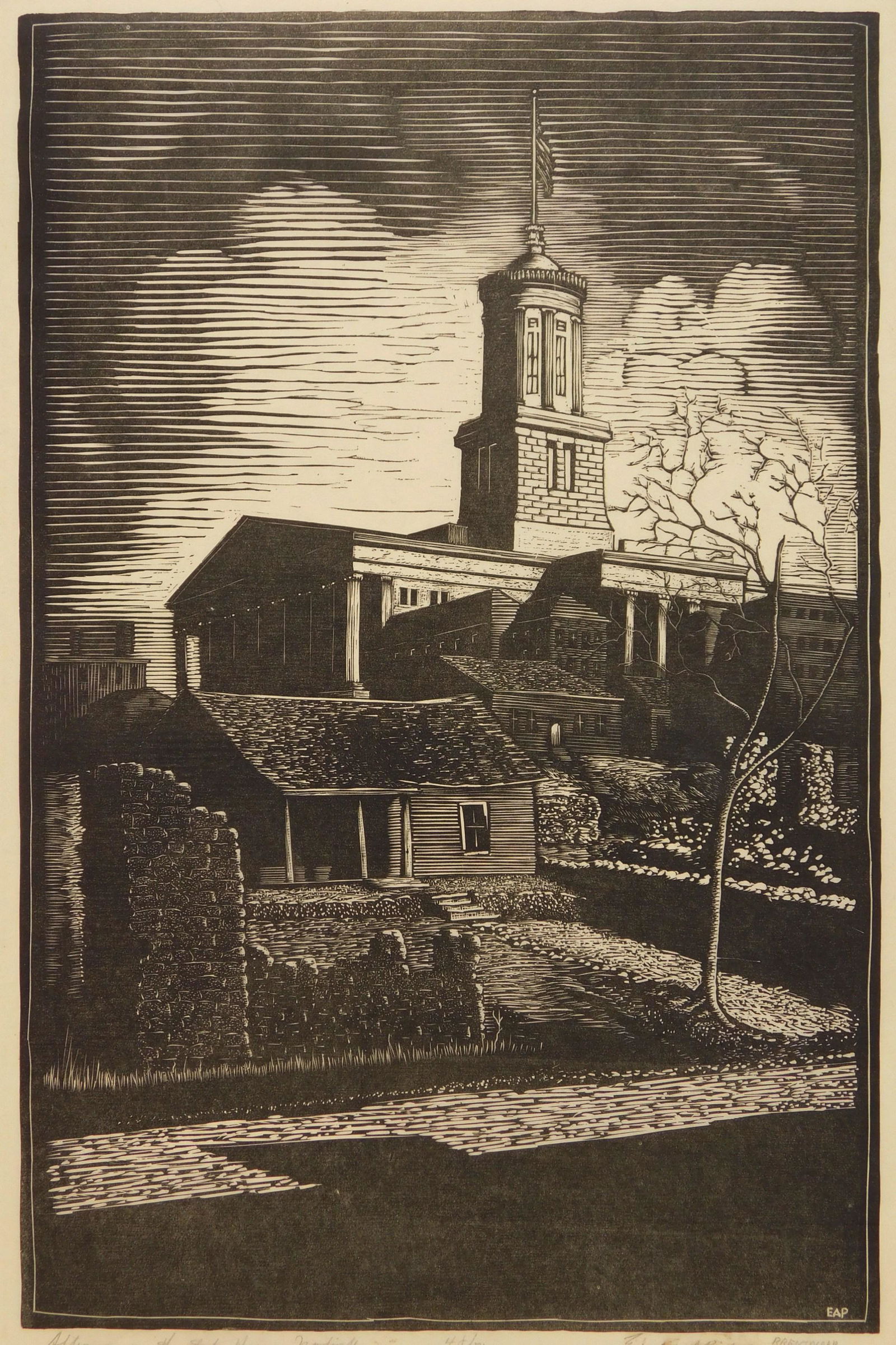 Ernest A. Pickup woodcut (1 of 4)