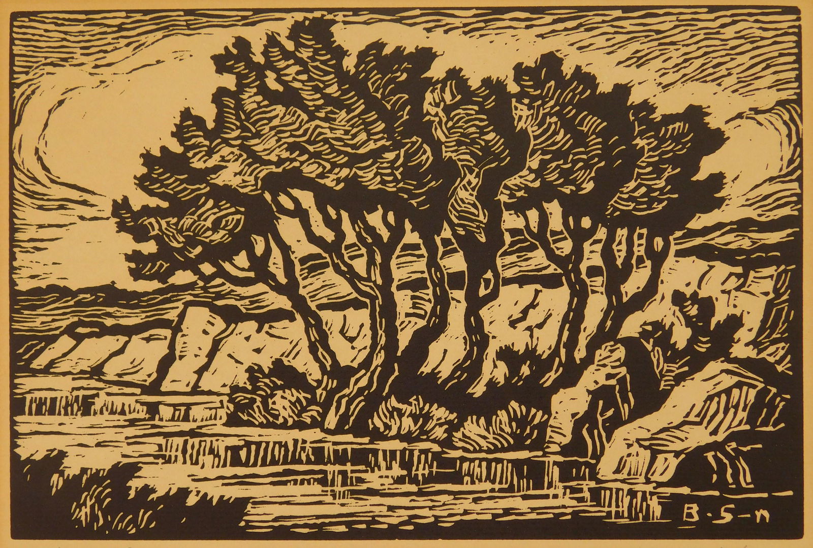 Birger Sandzen linocut (1 of 4)