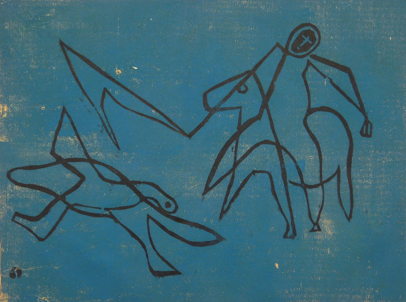 Louis Schanker woodcut in colors (1 of 5)