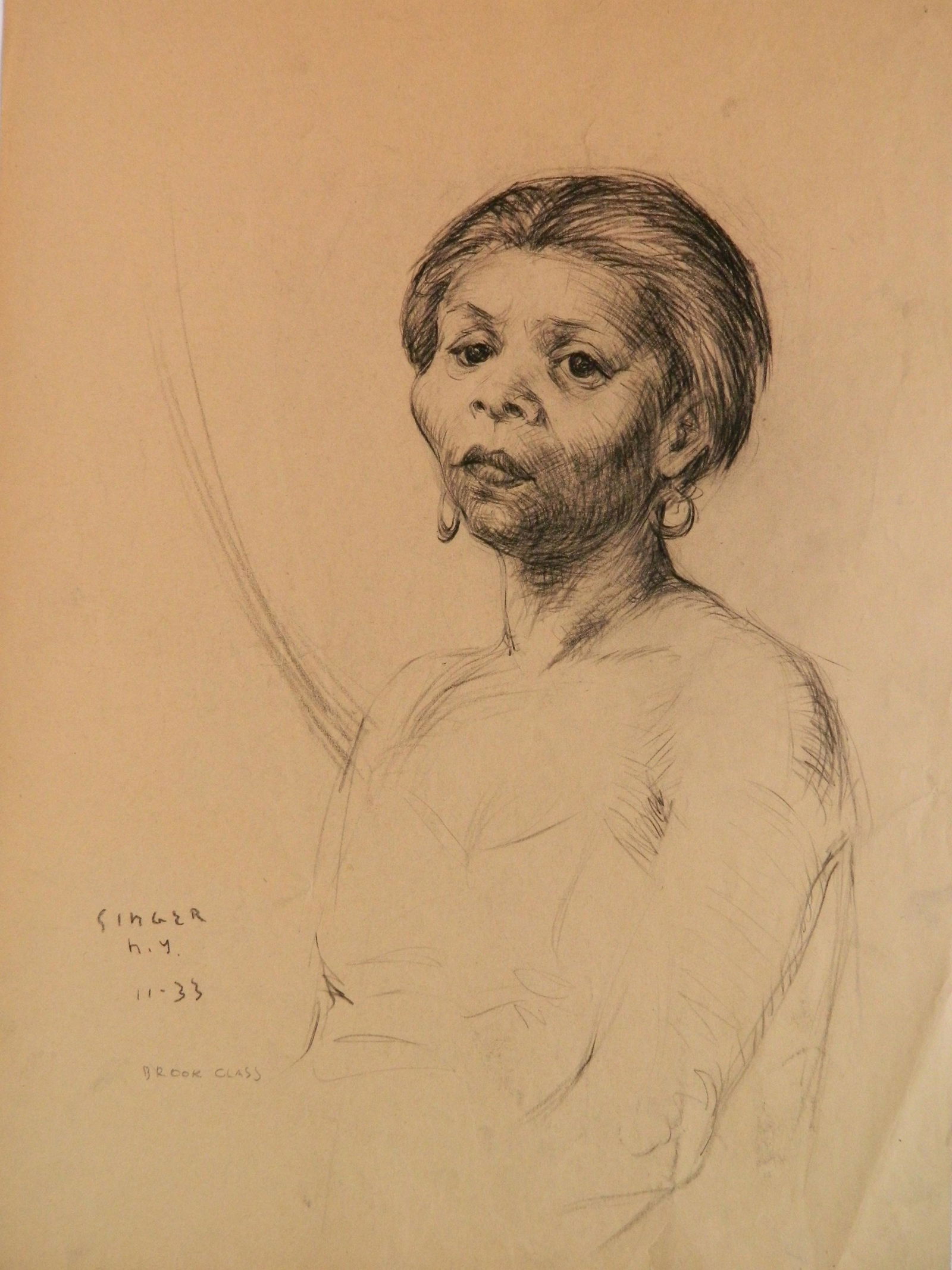 Clyde Singer charcoal drawing (1 of 5)