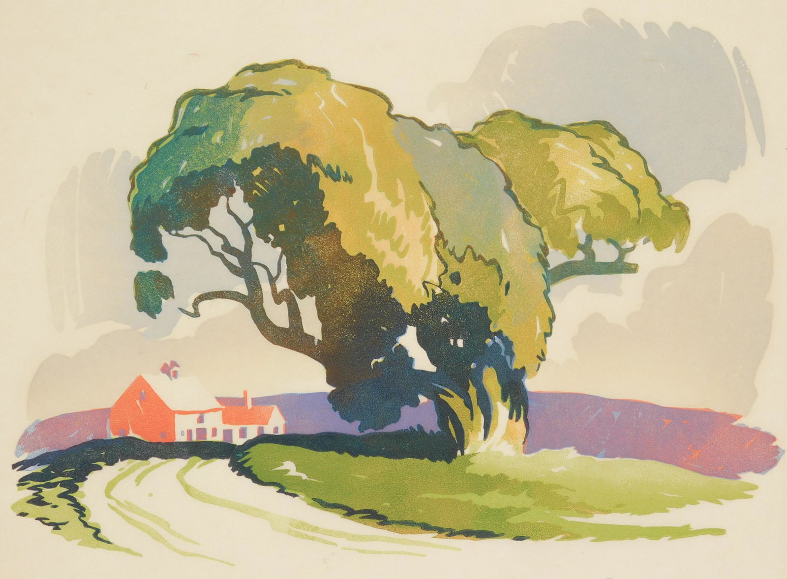 Ernest Watson linocut (1 of 4)