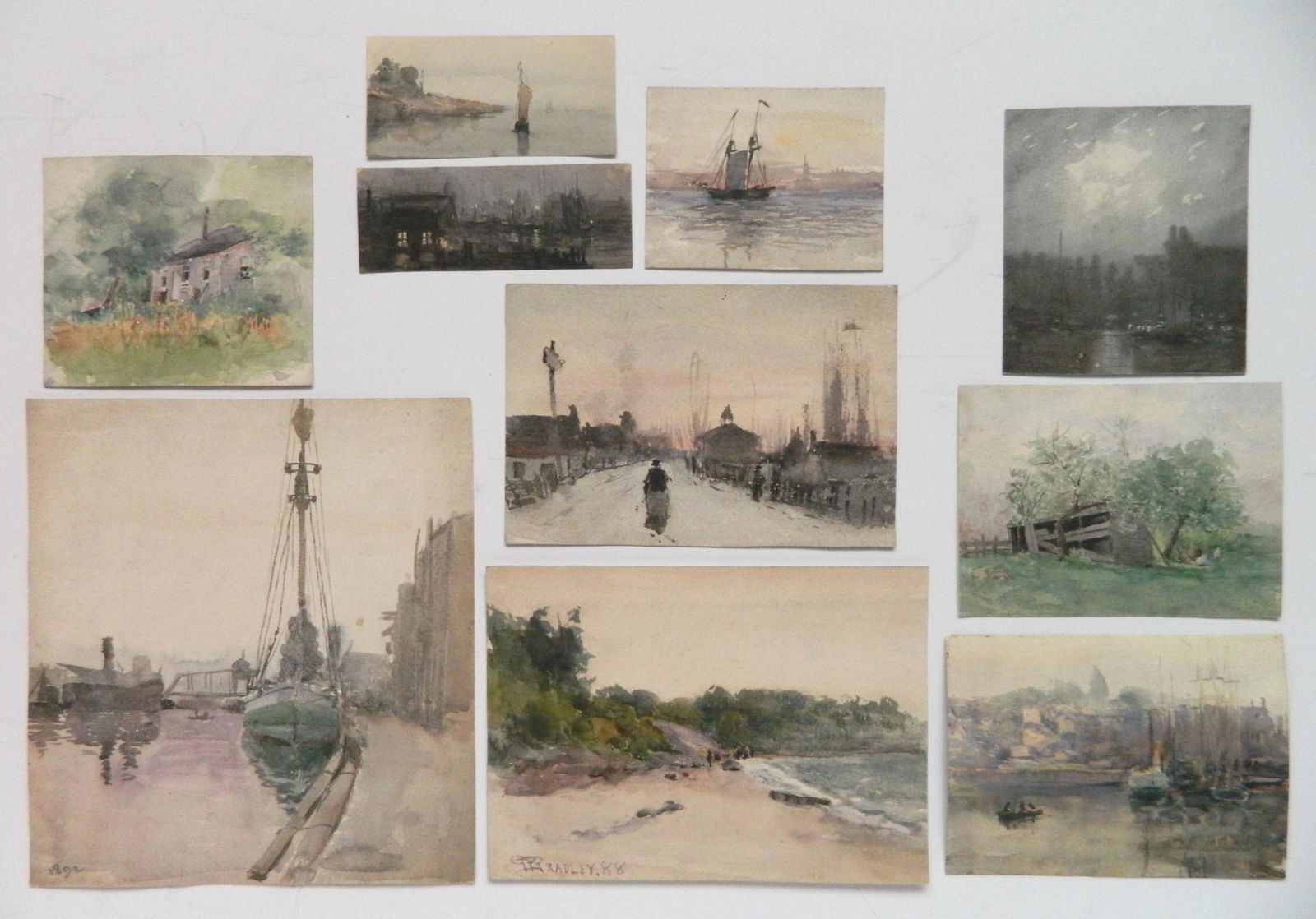 10 George Bradley watercolors (1 of 7)