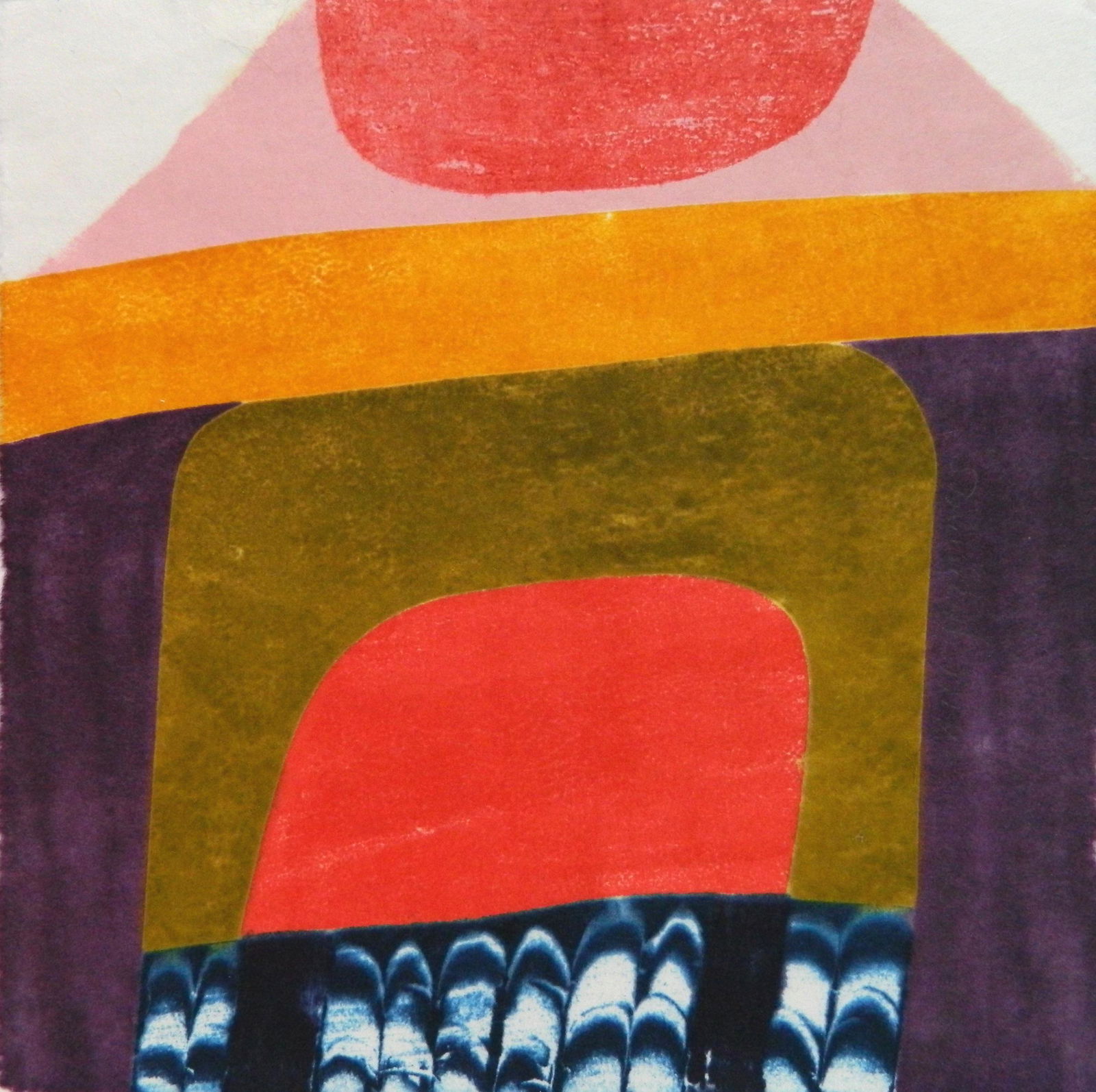 Carol Summers woodcut in color (1 of 4)