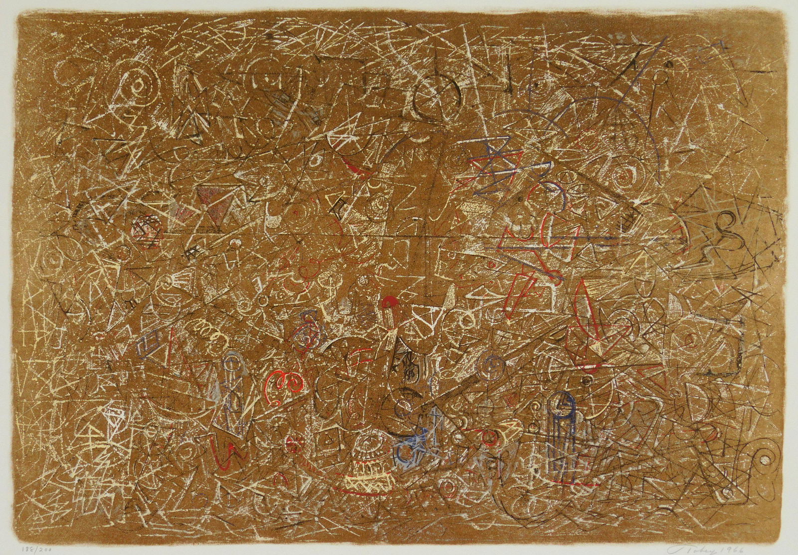 Mark Tobey lithograph in colors (1 of 4)