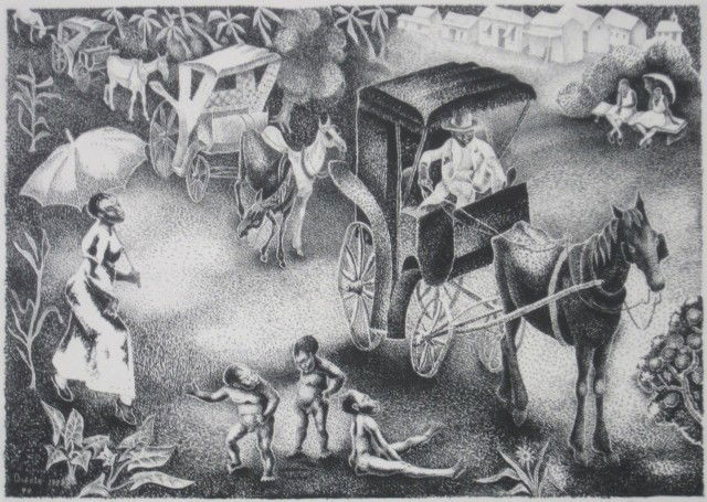 George Biddle lithograph: George Biddle (American 1885-1973)- ''Hombre Que Sin Vergeunza'' (Pennigar 78)- lithograph, 1928, signed, titled and numbered 47/100 in pencil, very good condition. 9 7/8 x 13 3/4''