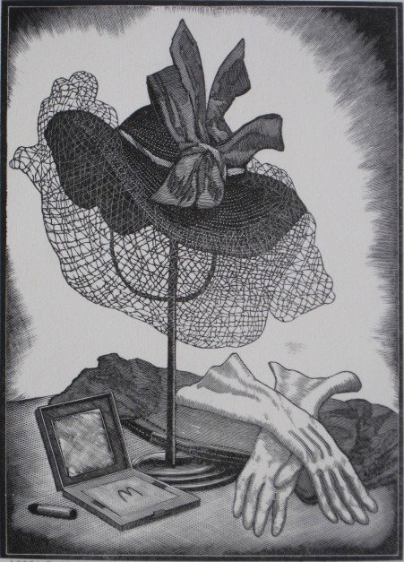 Leo Meissner wood engraving: Leo Meissner (American 1895-1977)- ''Assembly Line''- wood engraving, signed, titled and numbered 18/50 in pencil, very good condition. 7 x 5''