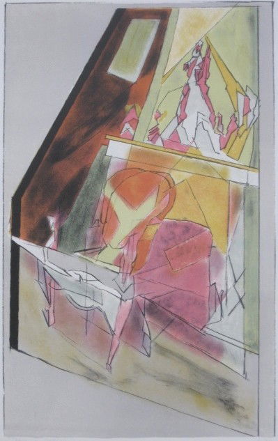 Jacques Villon lithograph: Jacques Villon (French 1875-1963)- ''Le Fauteuil'' (Ginestet & Pouillon)- lithograph in colors, signed and numbered 40/200 in pencil, good condition. 19 x 12''
