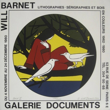 Will Barnet silkscreen: Will Barnet (American 1911-)- ''Circe II''- silkscreen in colors, 1980, signed, dated, titled and numbered 104/200 in pencil, very good condition. 20 x 19 3/4''