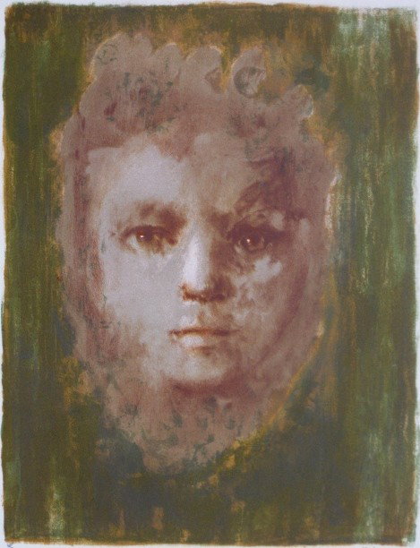 Leonor Fini silkscreen: Leonor Fini (Italian 1908-1996)- Portrait- silkscreen in colors, signed, numbered X/XX and annotated 'epreuve d'artiste' in pencil, minor handling creases, stains along bottom edge, well away from ima