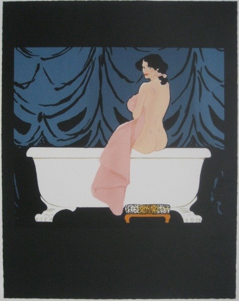 Rene Gruau; Chaim Gross - 2 lithographs: Rene Gruau (American 1909-2004)- Diane Au Bain- lithograph in colors, 1989, signed and numbered 62/300 in pencil; together with Chaim Gross (American 1904-1991)- Rabbi- lithograph in colors, 1970, sig