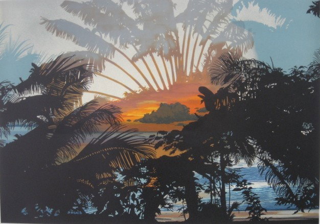 Ian Hornak silkscreen: Ian Hornak (American 1944-2002)- Angel's Concert- silkscreen in colors, 1980, signed and numbered 122/200 in pencil, very good condition. 18 x 25 1/2''