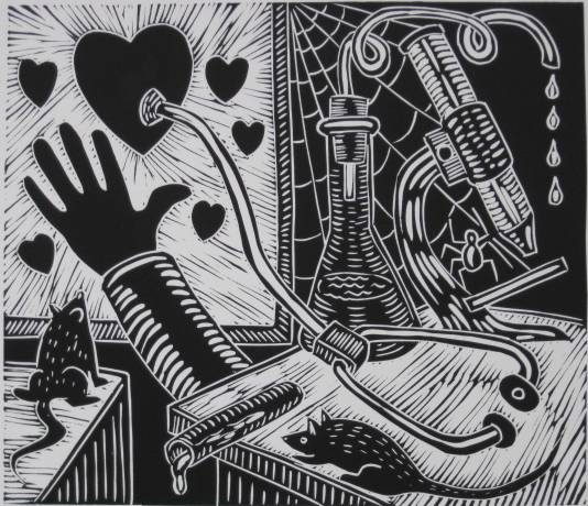 Richard Mock 7 woodcuts: Richard Mock (American 1944-2006)- Untitled- 7 woodcuts, 1986, all signed, dated and numbered in pencil, editions of 40, very good condition. various sizes