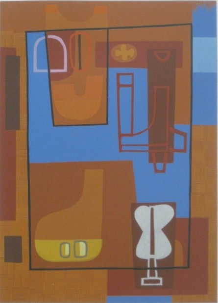 David Storey linocut: David Storey (American 1948-)- Untitled- linoleum cut, 1988, signed, dated and numbered 15/22 in pencil, very good condition. 19 x 14''