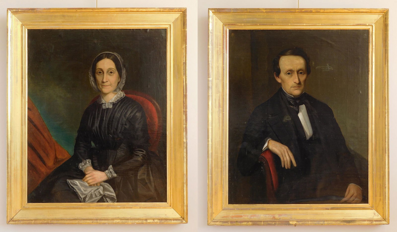 Pair of 19th c. American School oils (1 of 10)