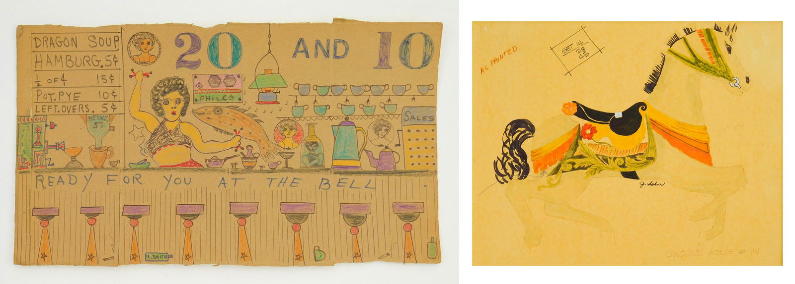 2 Folk art drawings (1 of 7)