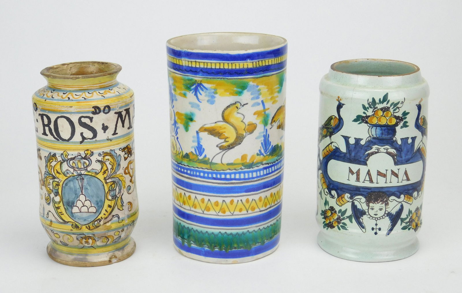 3 Delftware polychrome vases (1 of 2)