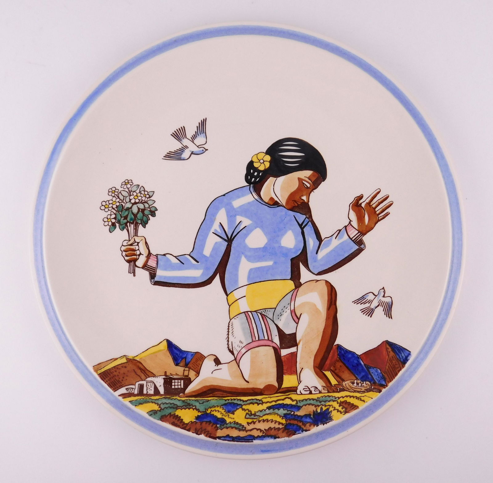 Vernon Kilns 'Salamina' charger. (1 of 4)