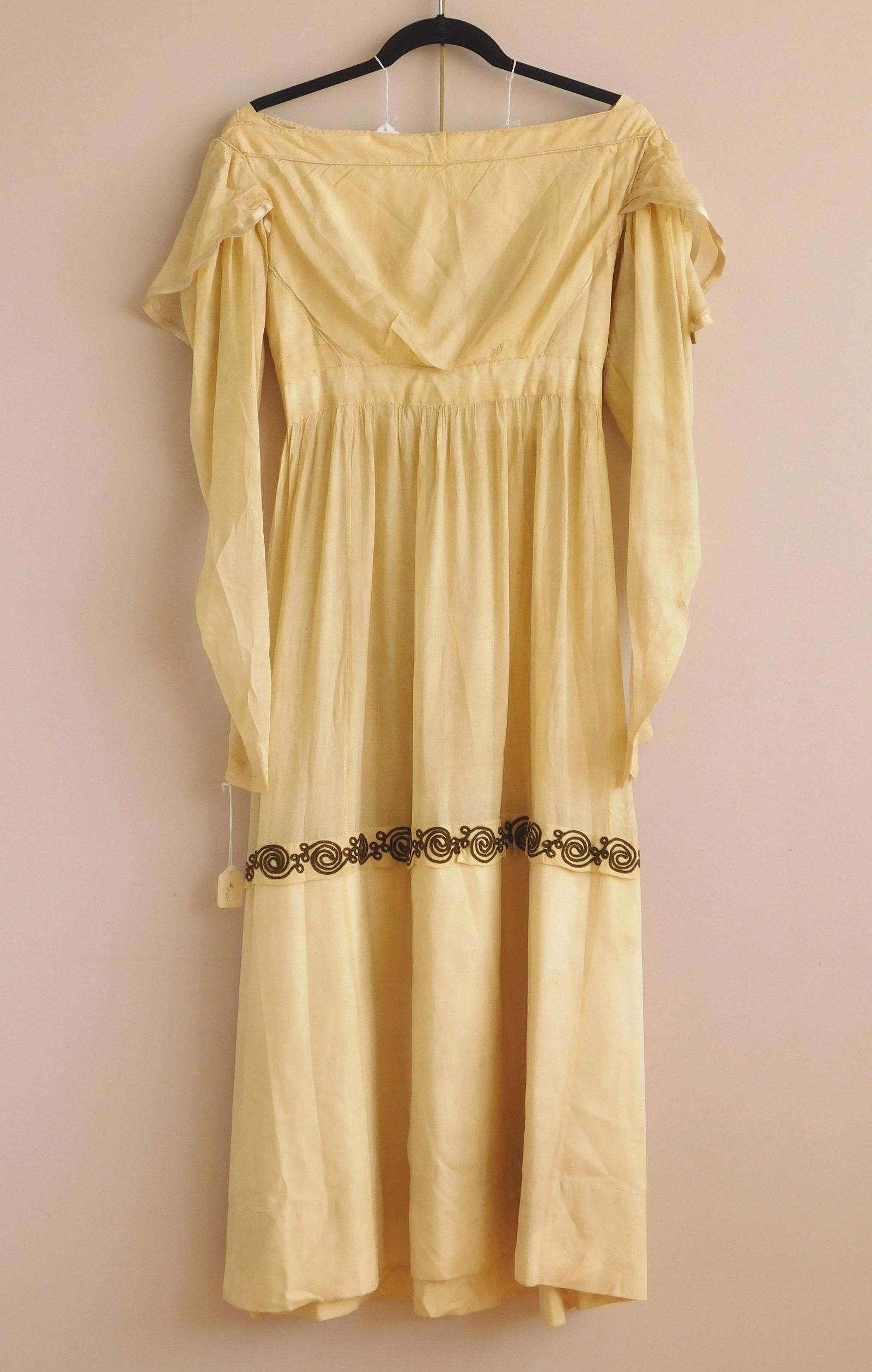 Early 19th c. silk dress (1 of 2)