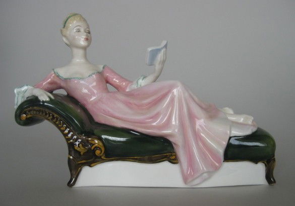 Royal Doulton Porcelain Figurine: Royal Doulton Porcelain Figurine- ''Repose'' HN 2272, designed by M. Davies, issued 1972-1979. 5 1/4''