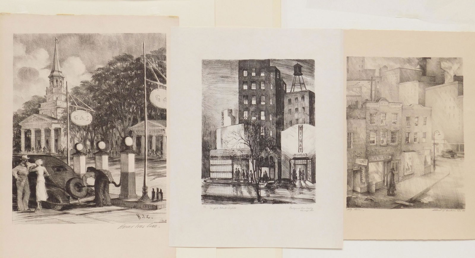 3 20th c. American lithographs (1 of 8)