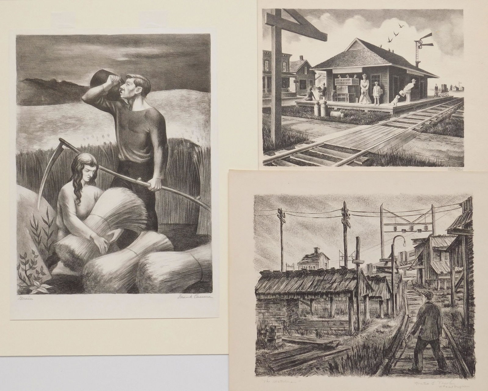 3 20th c. American lithographs (1 of 9)