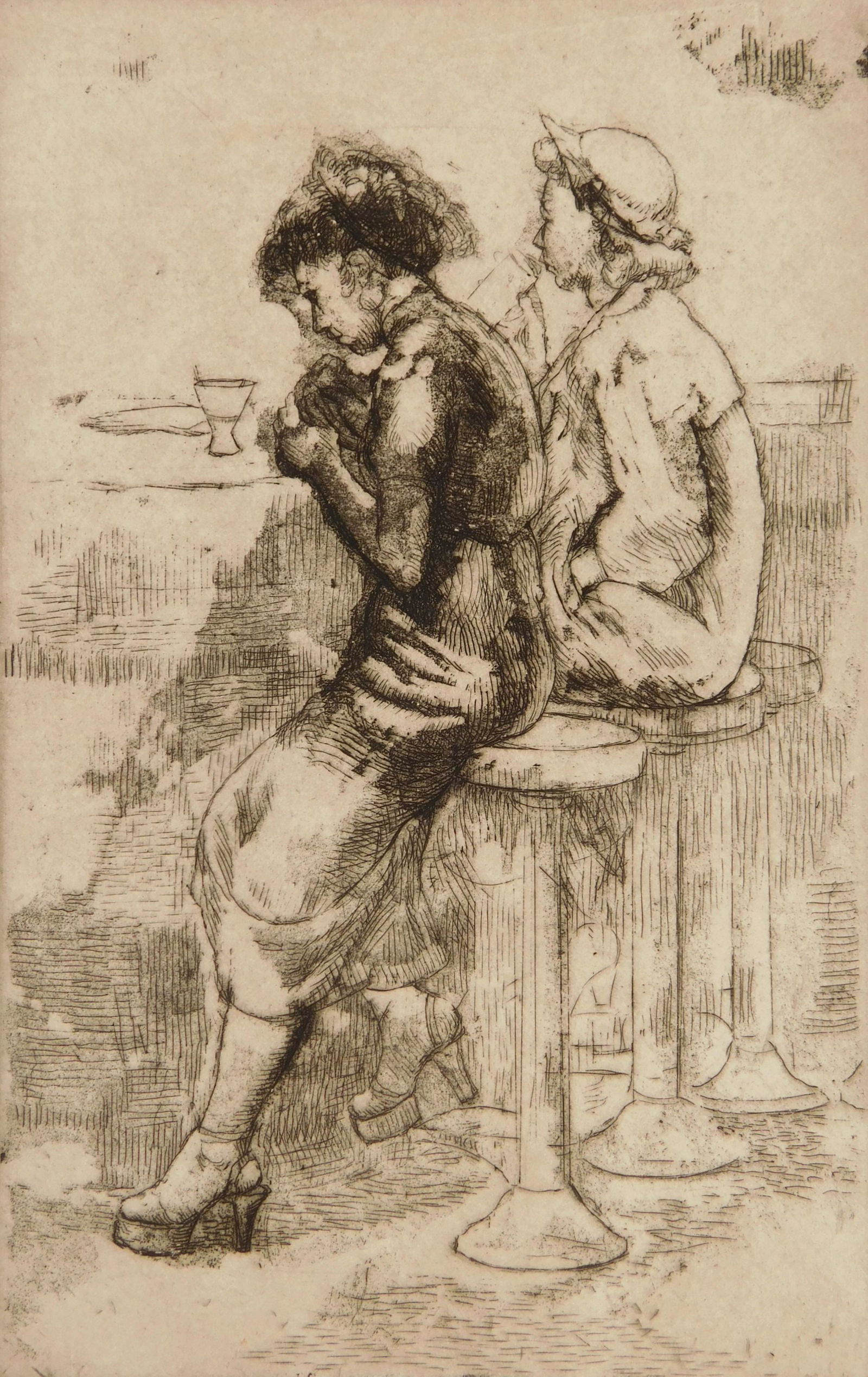 Isabel Bishop etching (1 of 4)