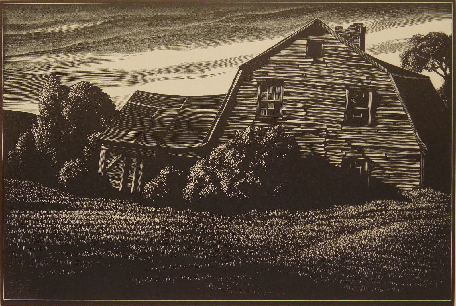 Asa Cheffetz wood engraving (1 of 4)