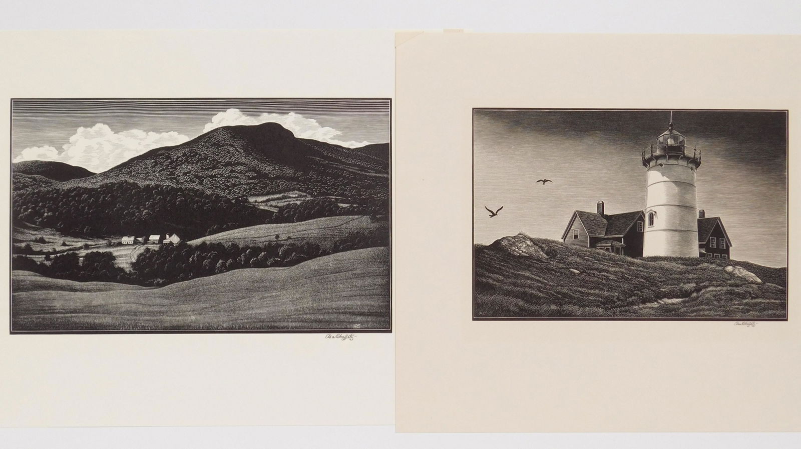 2 Asa Cheffetz wood engravings (1 of 9)