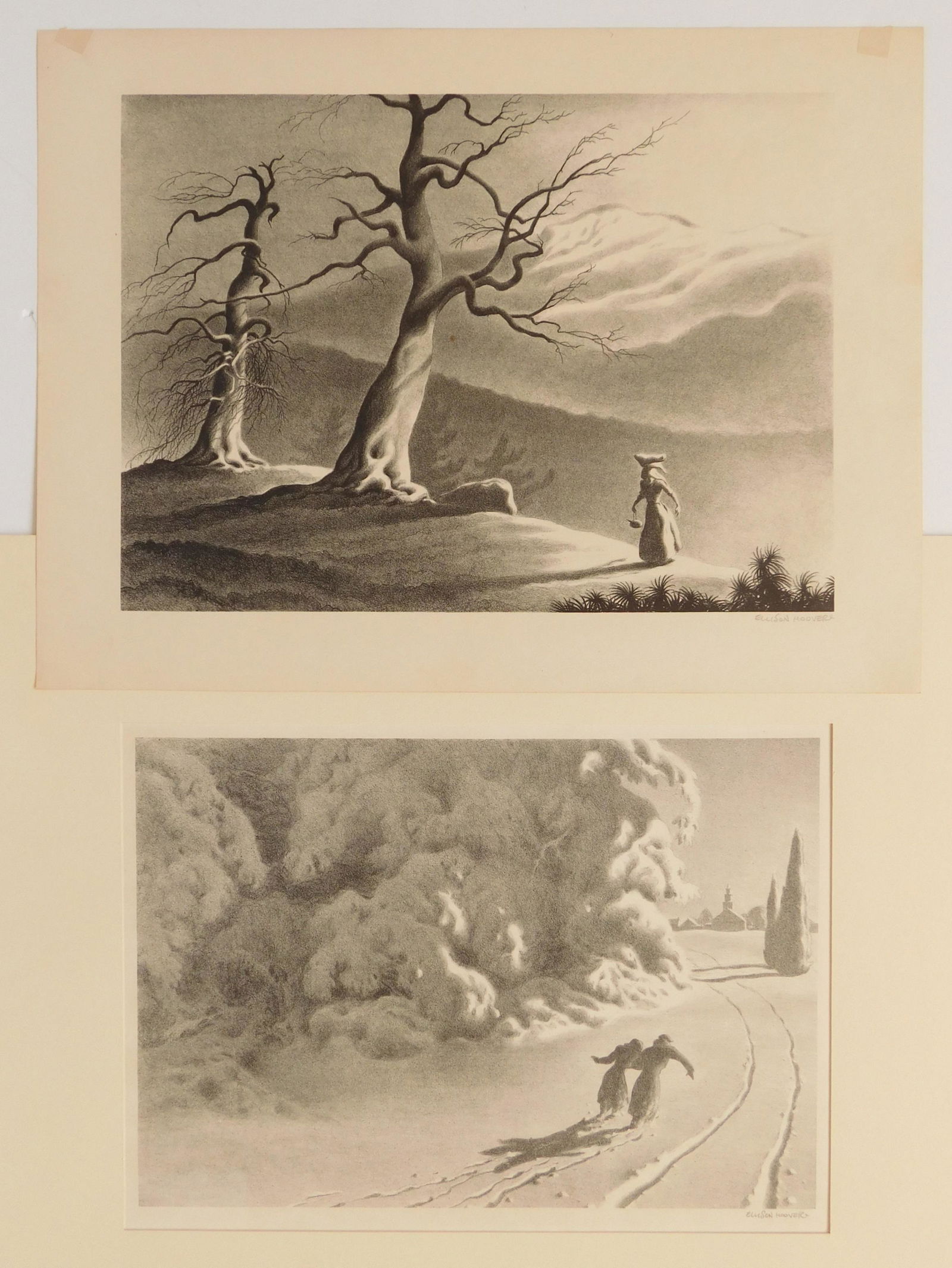 2 Ellison Hoover lithographs (1 of 6)
