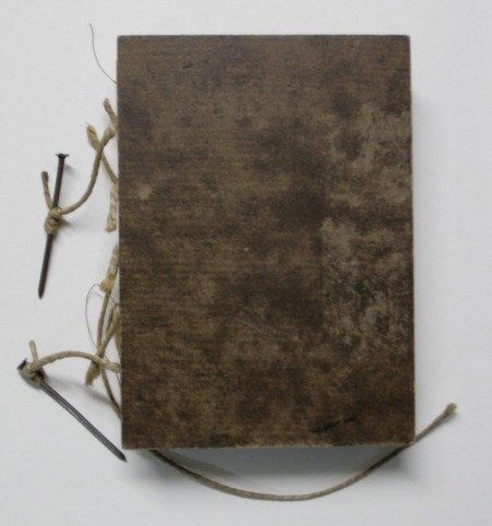 Francis Bacon- The Essays of Bacon: Bacon, Francis- The Essays of Bacon- London: Arthur L. Humphreys, 1903, pp viii, 323, pages loose, no cover together with a book binding for Alman ac de Lyons; book cover with 3 blank pages and a pape