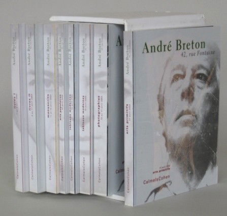 Calmels Cohen- Andre Breton: Calmels Cohen (Auctioneers)- Andre Breton, 42 rue Fontaine- Paris: Camels Cohen, 2003. 8 volume set of auction catalogs incase. The objects were from the private collection of artist Andre Breton. Dif