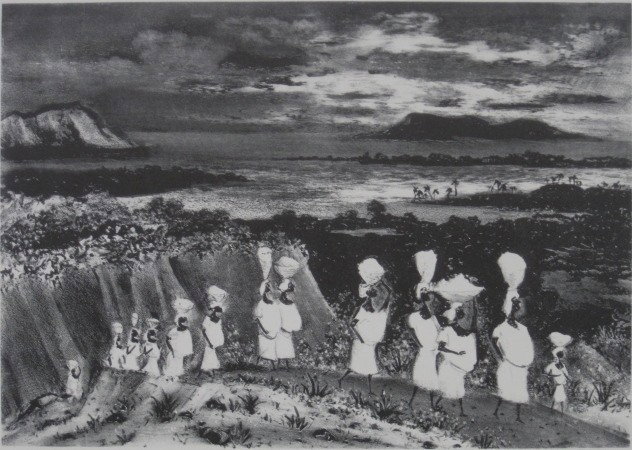 Adolf Dehn lithograph: Adolf Dehn- ''Caribbean Processional'' (Lumsdaine & O'Sullivan 499)- lithograph, 1954, signed in pencil, AAA edition of 250, very good condition. 9 13/16 x 13 13/16''