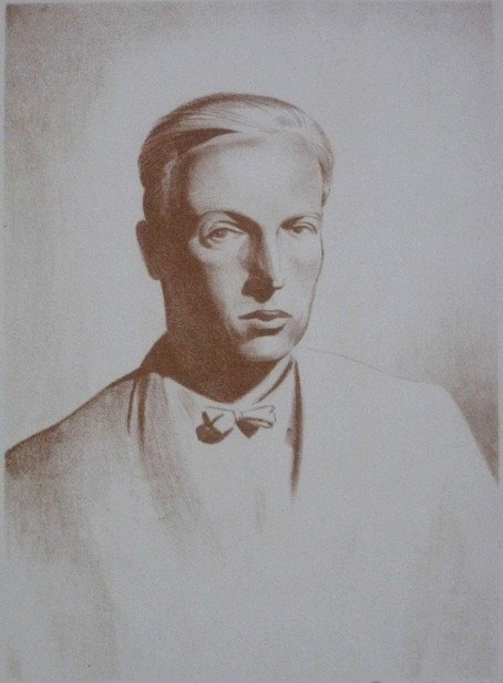 Rockwell Kent lithograph: Rockwell Kent- ''Portrait of T.M. Cleland'' (Burne-Jones 39)- lithograph, 1929, signed in pencil, total edition of 1300, 100 for Kent, 1200 for Alfred Hamill's book on Cleland's work, very good condit
