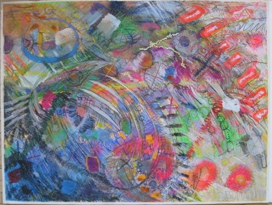 Patricia Fallon pastel on paper: Patricia Fallon- Untitled- pastel on paper, signed, very good condition. 49 1/2 x 37 1/2''