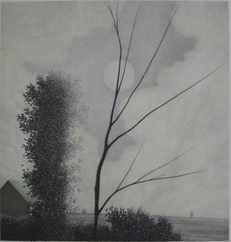 Robert Kipniss lithograph: Robert Kipniss- ''Ohio Night''- lithograph in colors, 1981, signed and numbered 57/120 in pencil, very good condition. 16 3/4 x 16''