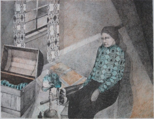 Jim Mc Cormick lithograph: Jim Mc Cormick- ''Recollections''- lithograph in colors, 1976, signed, titled, dated and numbered IV-XXV in pencil, very good condition. 14 x 18''