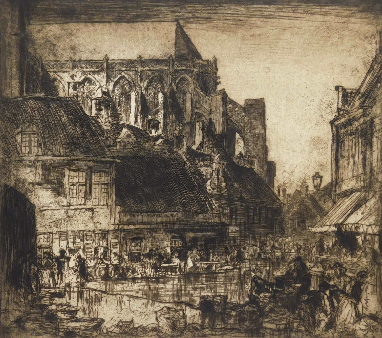 Frank Brangwyn etching (1 of 5)